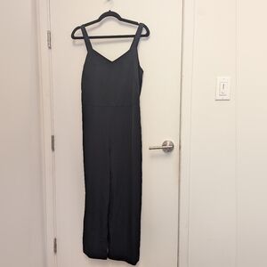 Everlane Japanese Goweave slip jumpsuit black 6